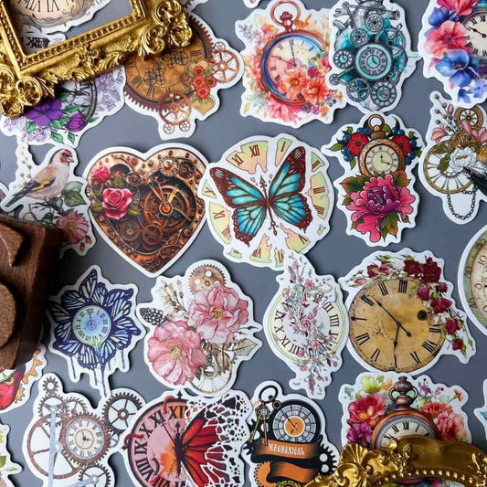 Antique Timer Sticker 50PCS