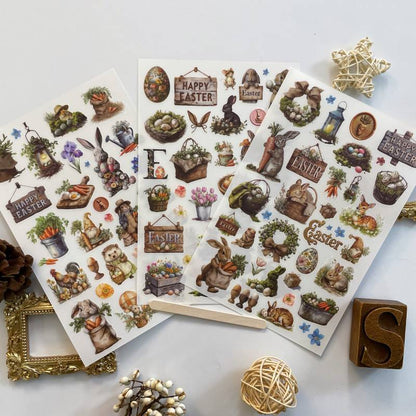 Soft Blue Easter Transfer Sticker