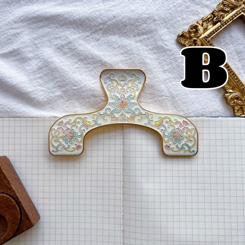 Enamel Elegance Metal Page Holder
