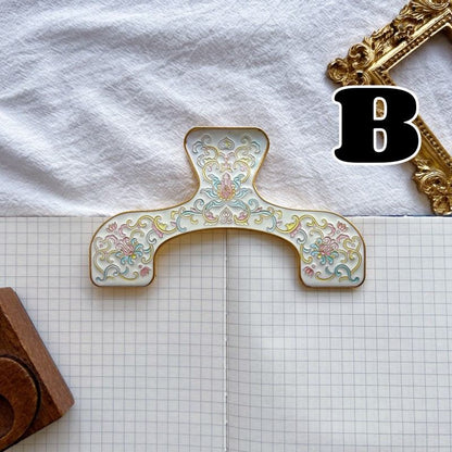 Enamel Elegance Metal Page Holder