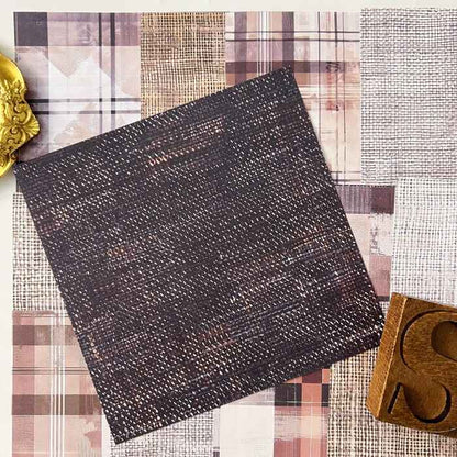 Stains And Cloth Collage Paper 24 Sheets