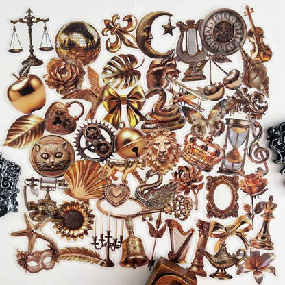 Antique Alloy Sticker 50PCS