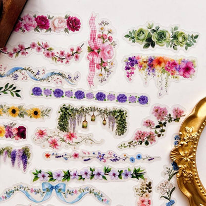 Flower Wreath Sticker 50PCS