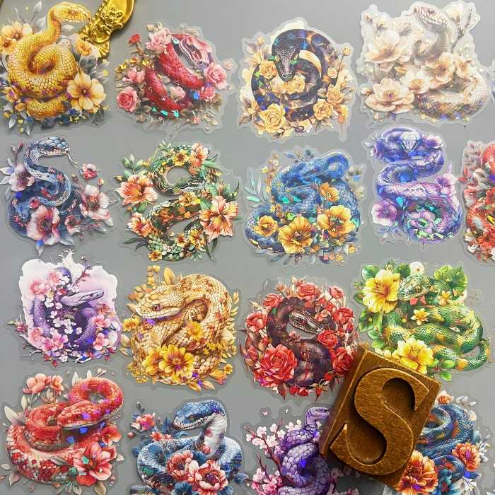 Serpent In Bloom Sticker 30PCS