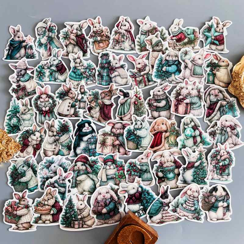 Noel Hare Sticker 50PCS