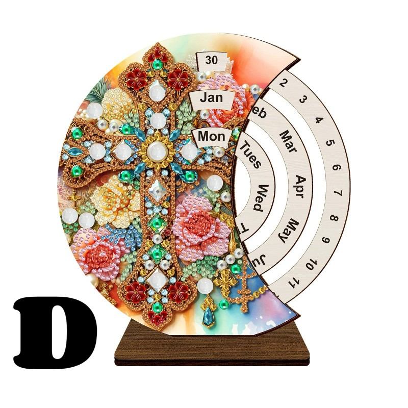 DIY Diamond Art Tabletop Perpetual Calendar Kit