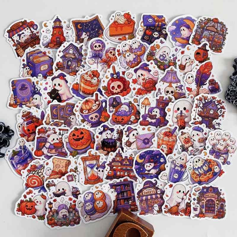 Lilac Ghost Sticker 50PCS