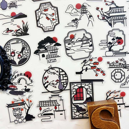 Oriental Shadow Sticker 50PCS