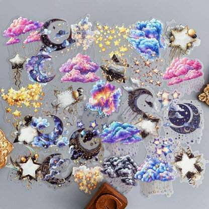 Clouds Stars Moon Sticker 32PCS