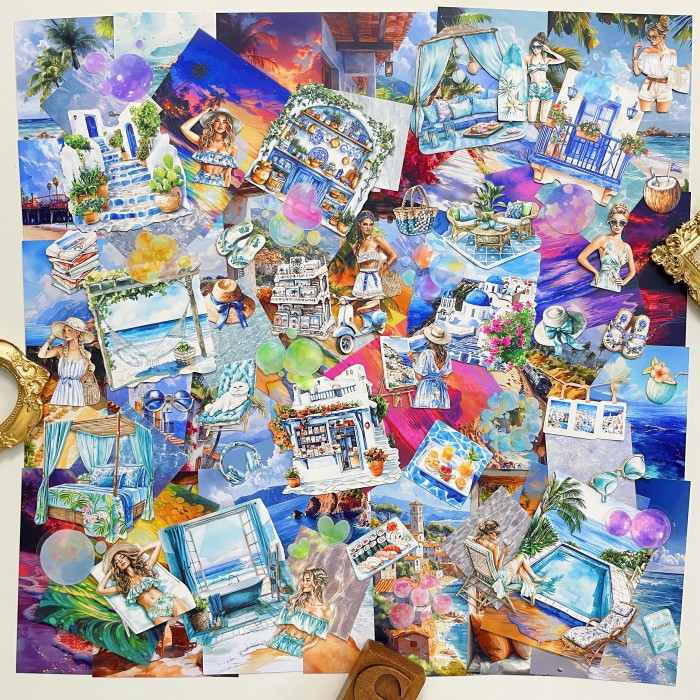 Island Summer Ephemera Mystery Kit 95PCS