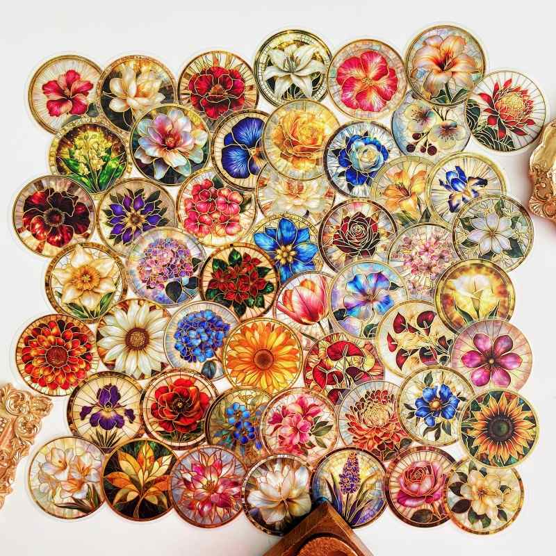 Foil Bloom Sticker 50PCS