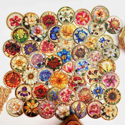 Foil Bloom Sticker 50PCS