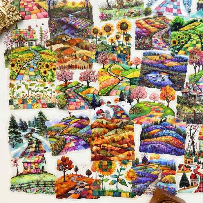 Splicing Four Seasons Sticker 60PCS