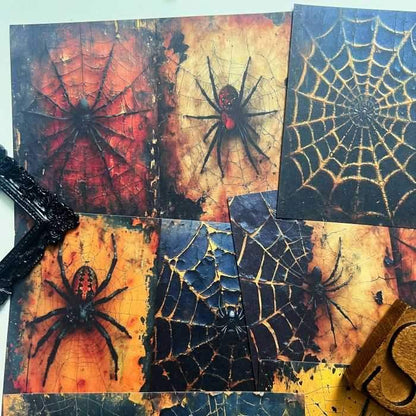 Web Of Darkness Collage Paper 10Sheets