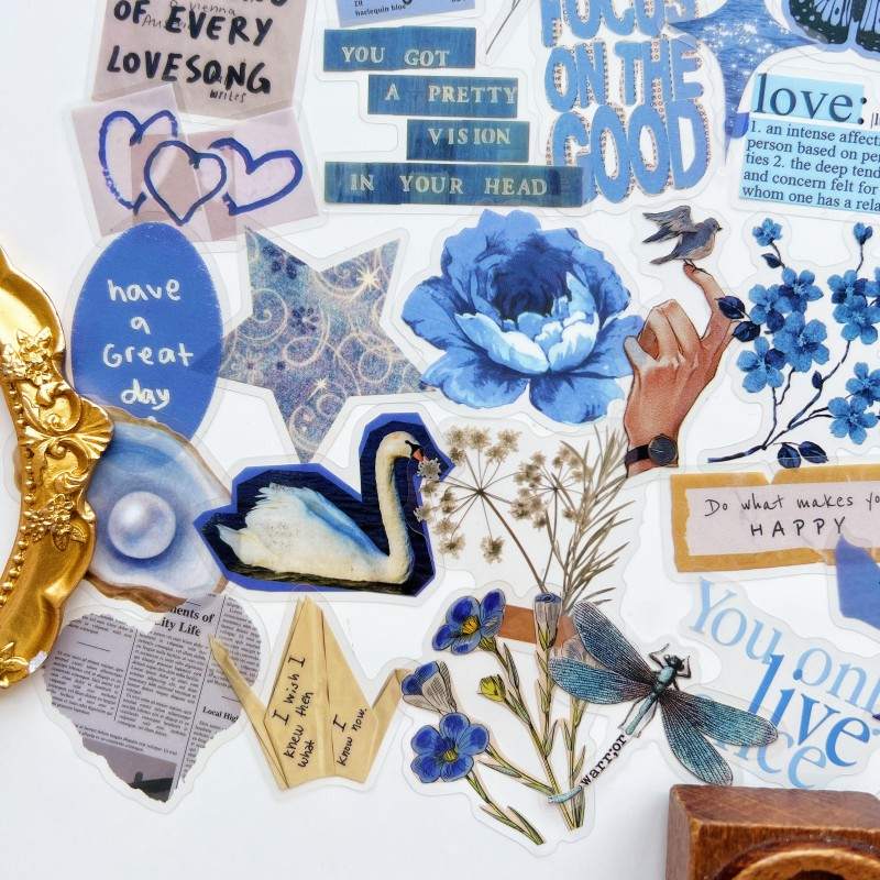 Blue Muse Sticker 50PCS