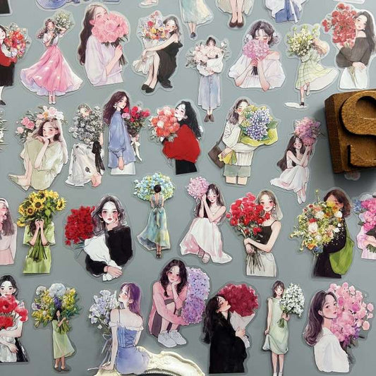 Bouquet Girls Sticker 60PCS