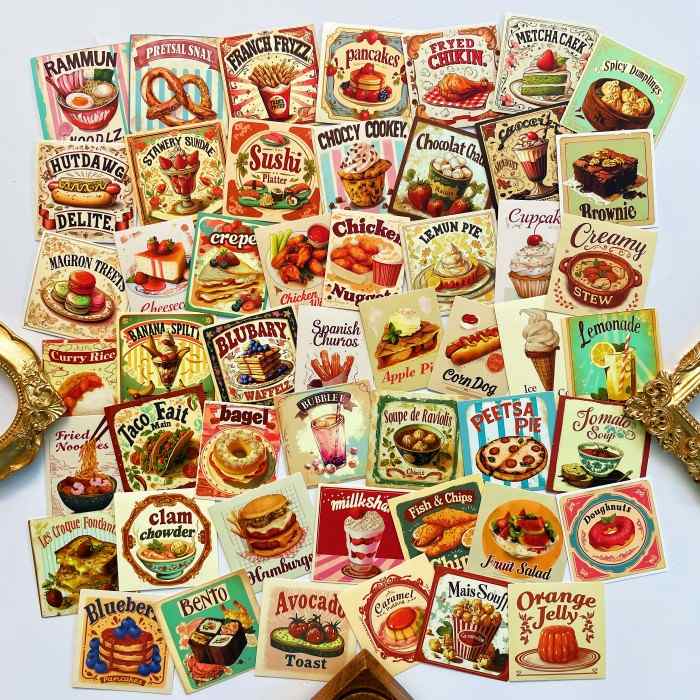 Americana Dish Sticker 50PCS