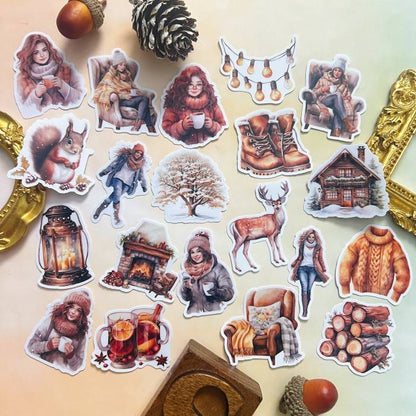 Cozy Winter Moments Sticker 20PCS