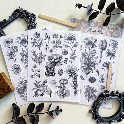Pale Garden Transfer Sticker
