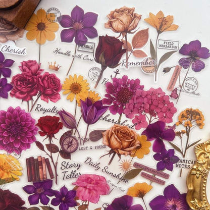 Pressed Petals Sticker 60PCS