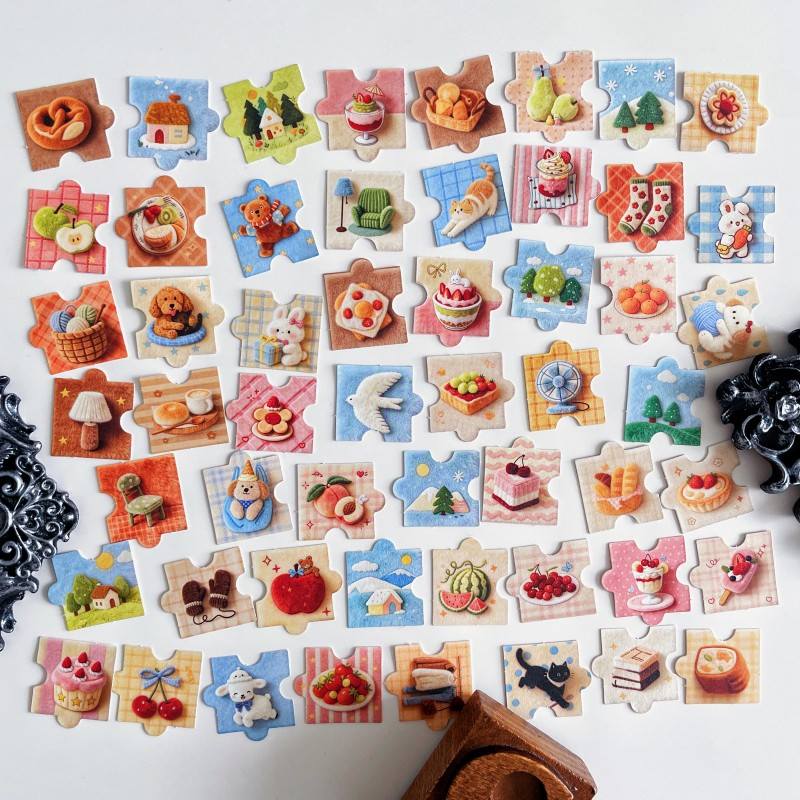 Puzzle Bits Sticker 54PCS