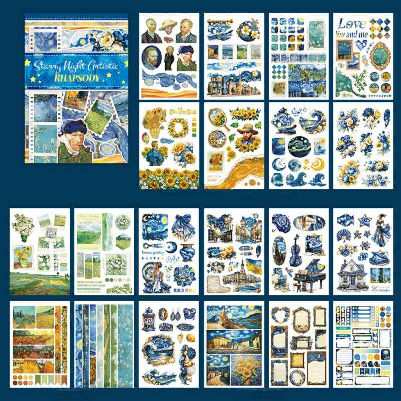 Starry Night Gothic Rhapsody Sticker Book 20Sheets