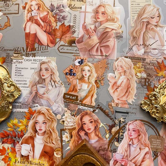 Warm Coffee Stories Sticker 20PCS