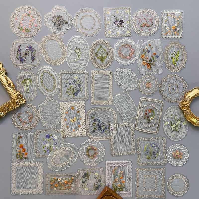 Glazed Tulle Sticker 40PCS