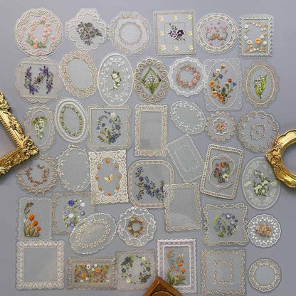 Glazed Tulle Sticker 40PCS
