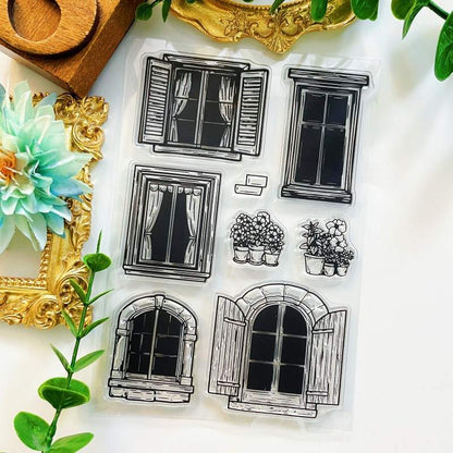 Window Leaf Clear Stamp