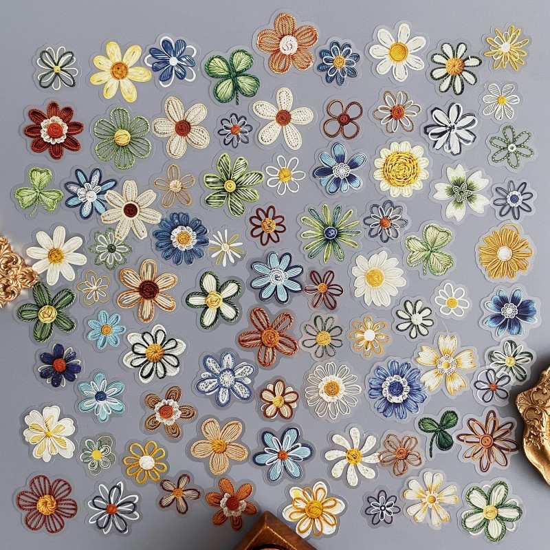 Thread Florets Sticker 80PCS