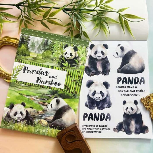 Pandas And Bamboo Sticker Book 20Sheets