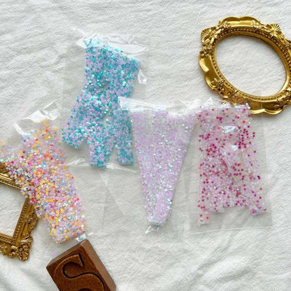 Glitter Sticker Strips with Self-Adhesive Backing