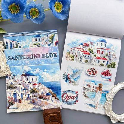 Santorini Blue Sticker Book 24Sheets
