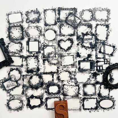 Monochrome Frame Sticker 48PCS