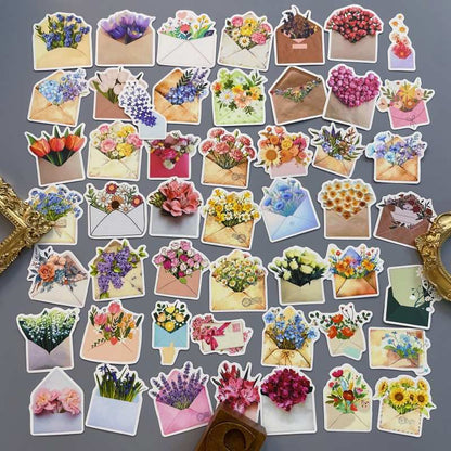 Letter Bouquet Sticker 50PCS