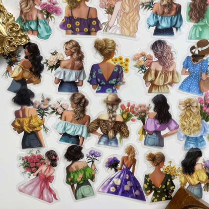 Blooming Back Sticker 50PCS