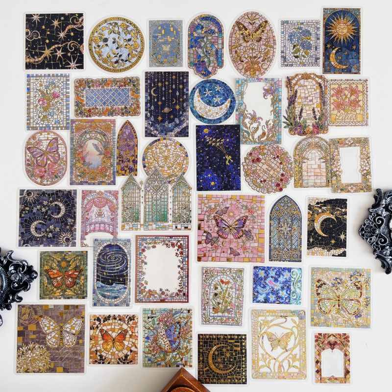 Colored Brick Sticker 40PCS