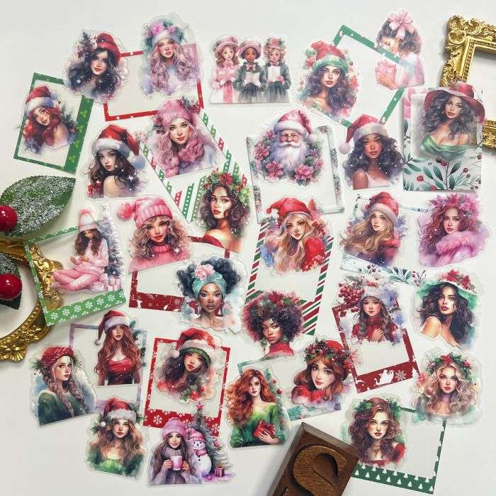 Sparkling Holiday Charm Sticker 45PCS