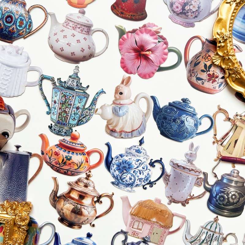 Teapot Sticker 48PCS