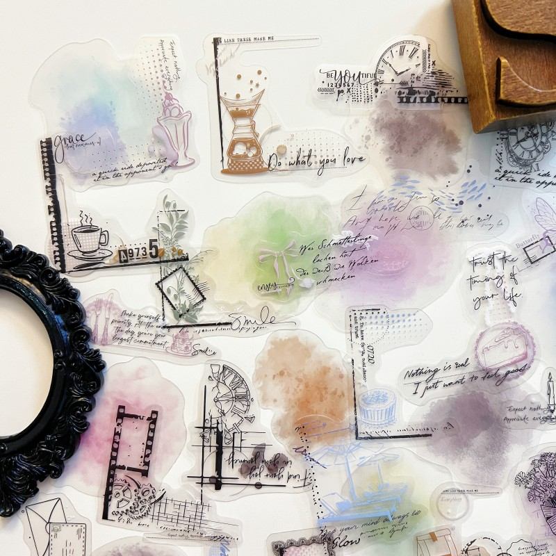 Poetry Ink Stain Sticker 90PCS