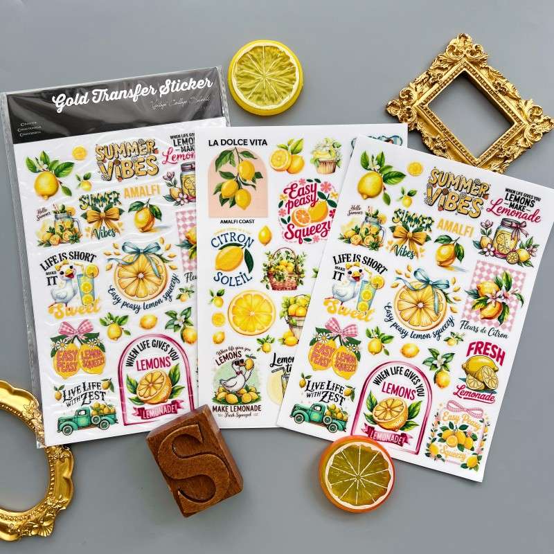 Sunny Lemon Transfer Sticker