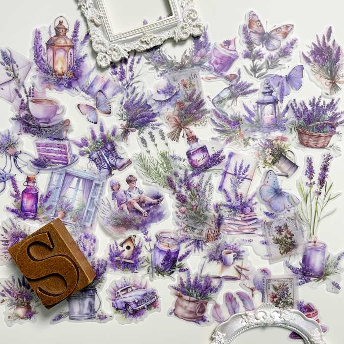 Lavender Farm Vellum Sticker 26PCS