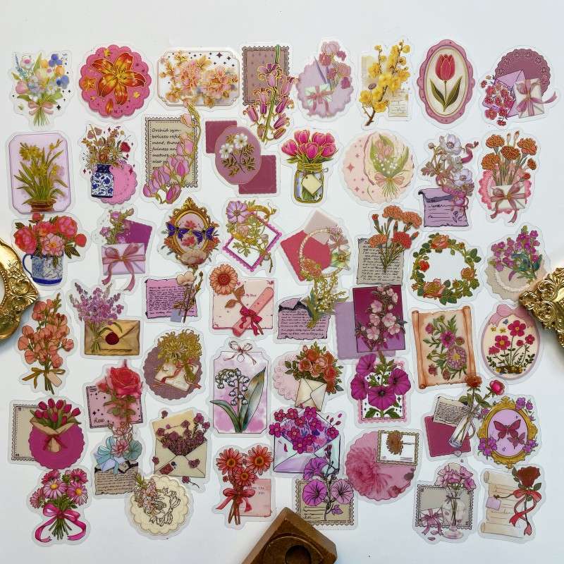 Rose Dust Sticker 50PCS