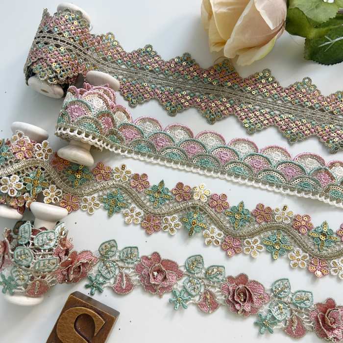 Floral Reverie Embroidered Lace Trim