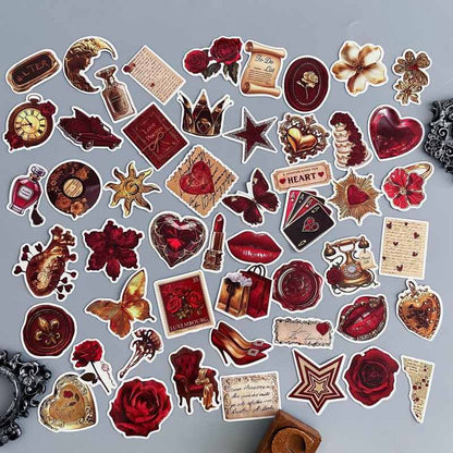 Rose Gilded Sticker 50PCS