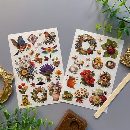 Spring Ladybug Transfer Sticker