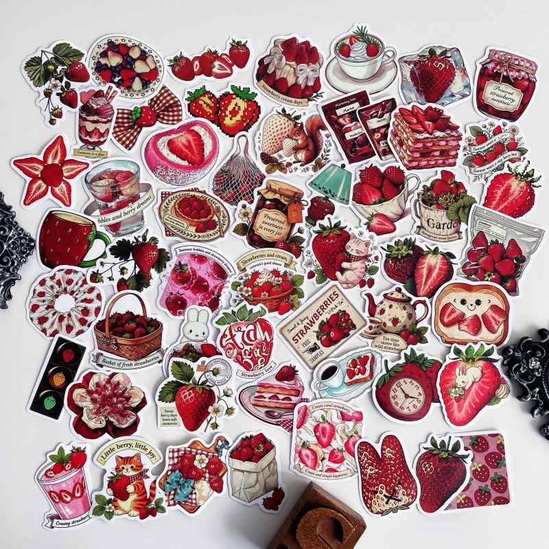 Retro Berry Sticker 50PCS