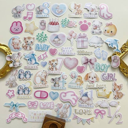 Newborn Records Sticker 62PCS | ML