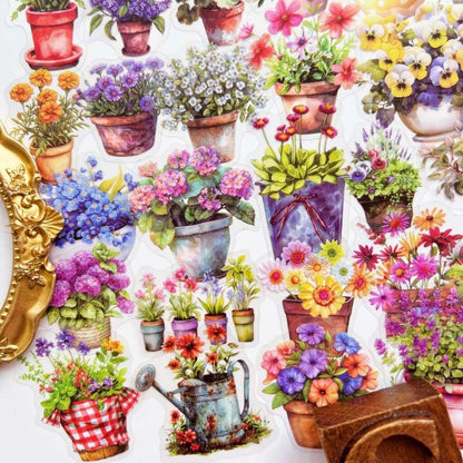 Potted Petal Sticker 50PCS